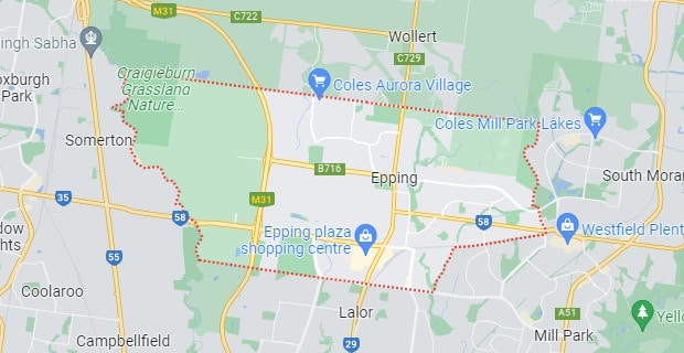 Epping map area